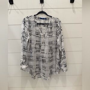 Women's Black and White Blouse